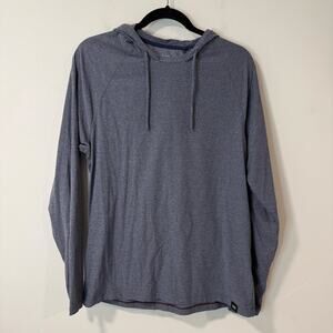 Rhone Men's Reign Performance Hoodie Pullover Lightweight Stretch Blue Medium